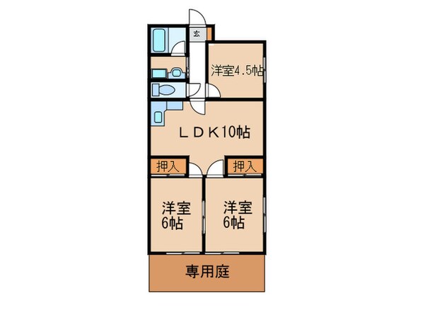 鉄村マンション　Ｓ棟の物件間取画像